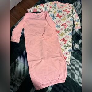 Pink and Butterfly Print infant Pajamas